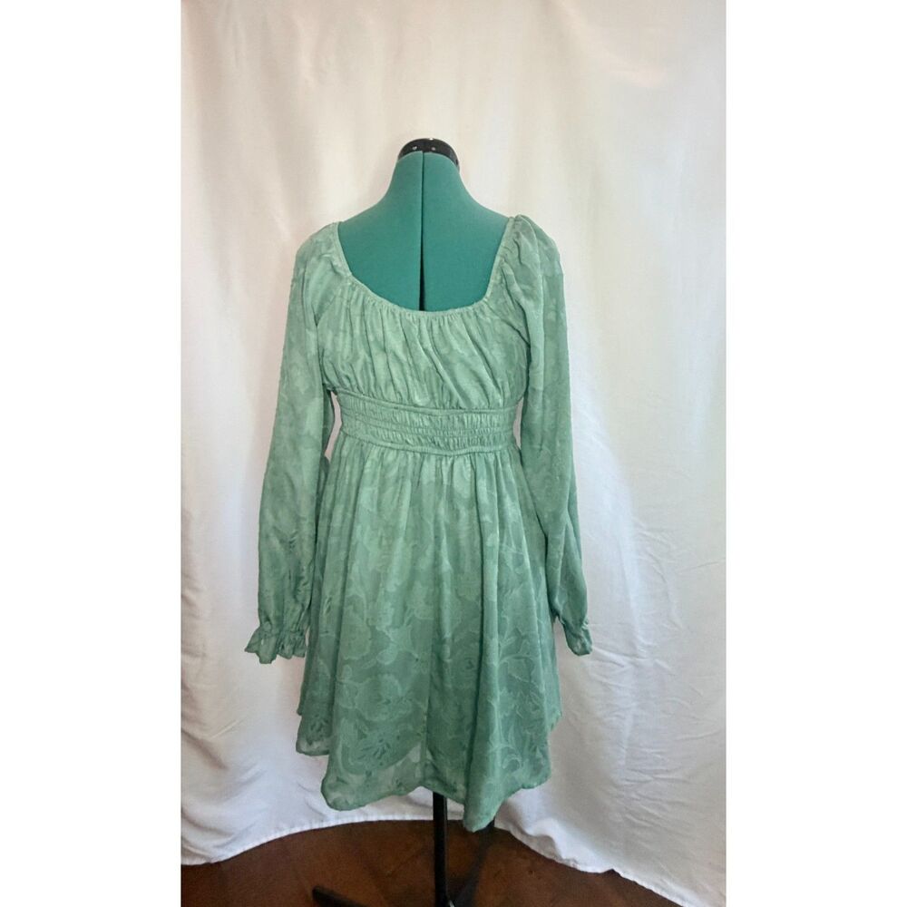 Inspired Hearts mint green long sleeve dress